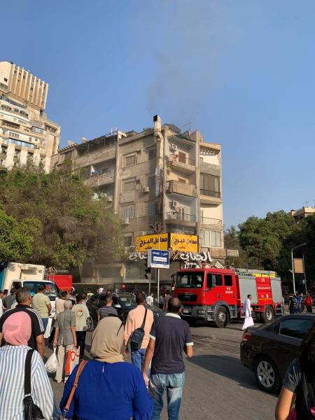 حريق مطعم في المعادي 