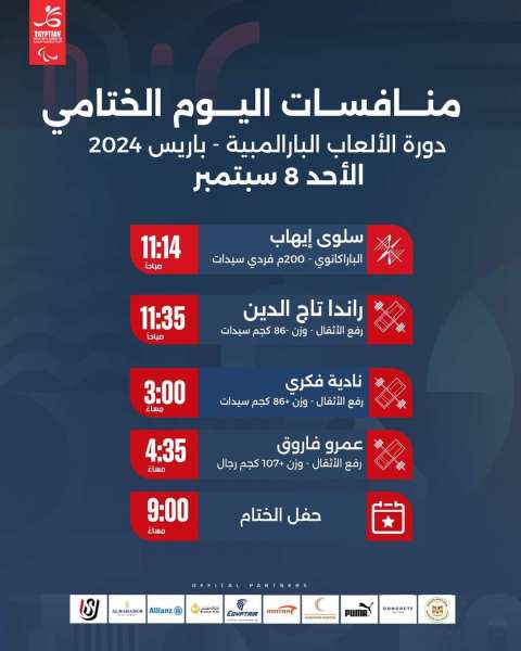 دورة الألعاب البارالمبية بباريس 2024
