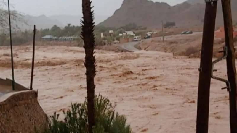 مياه السيول تغرق محيط إقليم طاطا بالمغرب
