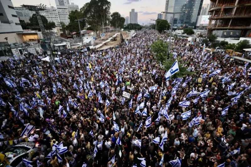 مظاهرة حاشدة فى تل أبيب للمطالبة بصفقة تبادل المحتجزين