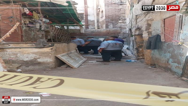 انهيار عقار فى الاسكندرية