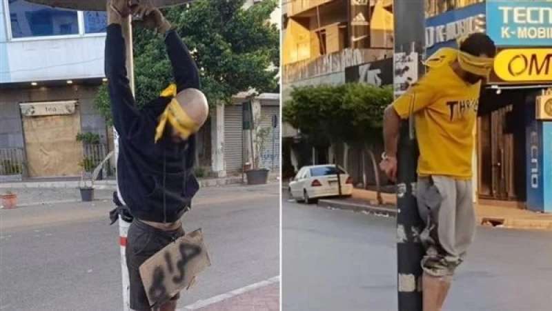  ربط لصوص على أعمدة الإنارة