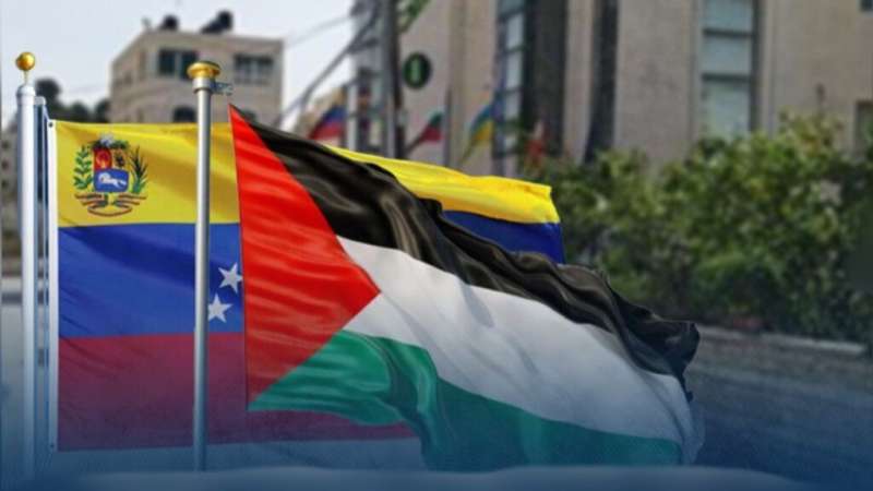 علم فنزويلا و فلسطين