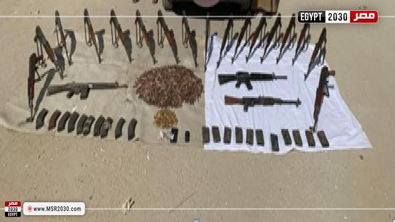 الاسلحة النارية المضبوطة