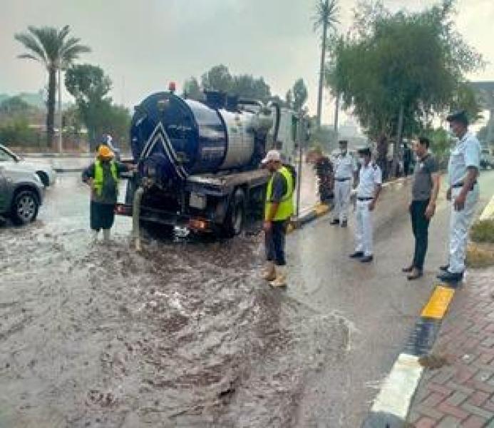 هطول امطار بالطرق
