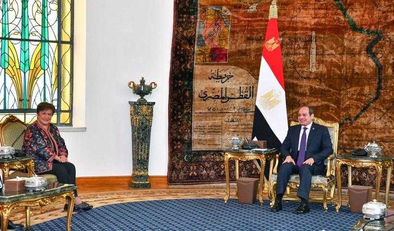 تفاصيل لقاء السيسي ومدير عام صندوق النقد الدولي