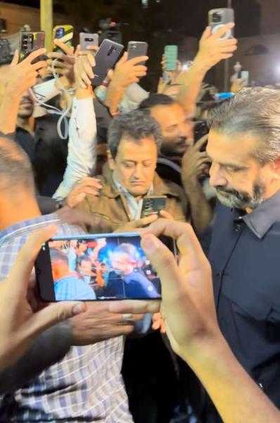كريم عبد العزيز ولبلبة يصلان عزاء مصطفى فهمي