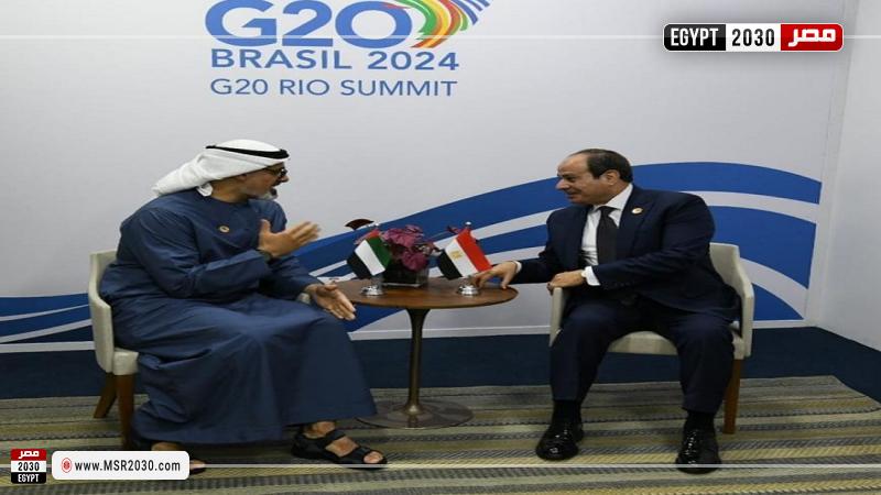 الرئيس السيسي يلتقي ولي عهد أبوظبي