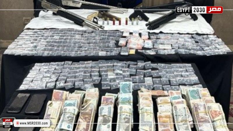 المخدرات والاسلحة المضبوطة