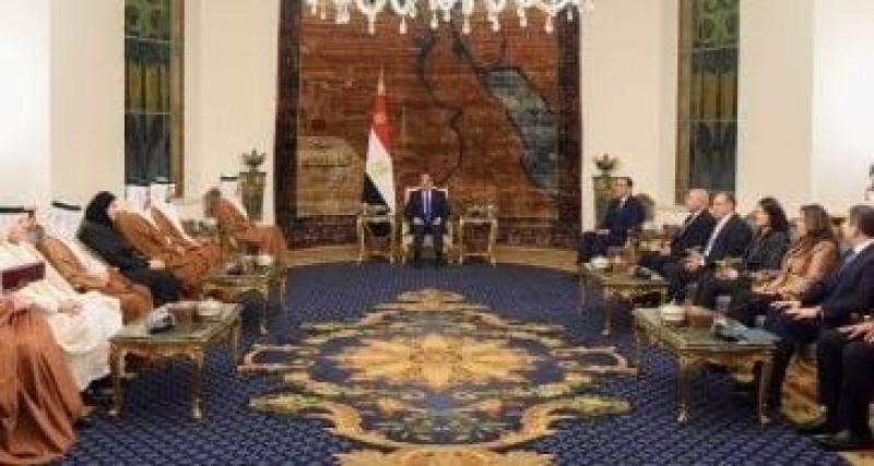 السيسي يبحث مع رئيس وزراء قطر جهود وقف إطلاق النار بغزة