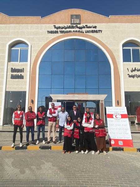 حملة للتبرع بالدم وندوة توعوية ضمن مبادرة ”بداية” بجامعة طيبة التكنولوجية بالأقصر