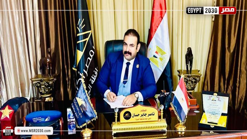 المستشار ناصر جابر حسان أمين حزب مصر أكتوبر بالجيزة