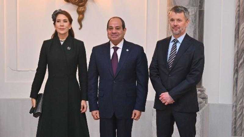 الرئيس السيسي يقيم مأدبة عشاء على شرف ملك الدنمارك فريدريك العاشر والملكة ”ماري”