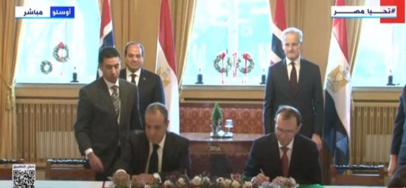 السيسي ورئيس وزراء النرويج يشهدان التوقيع على عدد من الاتفاقيات