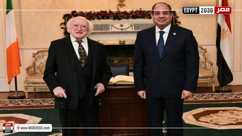 لقاء الرئيس عبد الفتاح السيسي بالرئيس الأيرلندي مايكل هيجينز