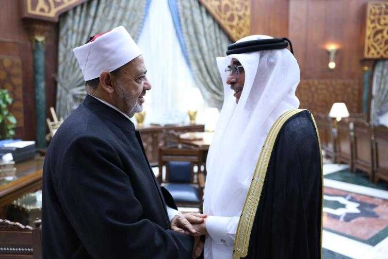 شيخ الأزهر يستقبل رئيس مكتبة قطر الوطنية