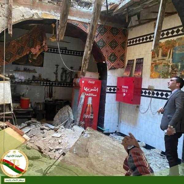 تفاصيل معاينة النيابة الإدارية لموقع انهيار سقف مقهي ومصرع وإصابة 6 آخرين بالإسكندرية | صور