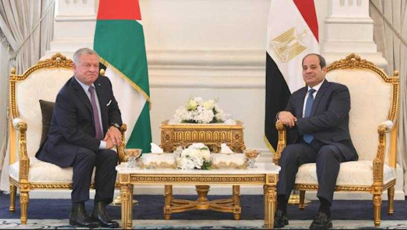 السيسي وملك الأردن يؤكدان الرفض المطلق لتصفية القضية الفلسطينية وتهجير الفلسطينيين