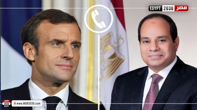 الرئيس السيسي وماكرون
