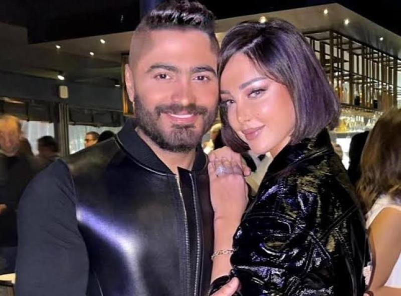 تامر حسني وبسمة بوسيل 