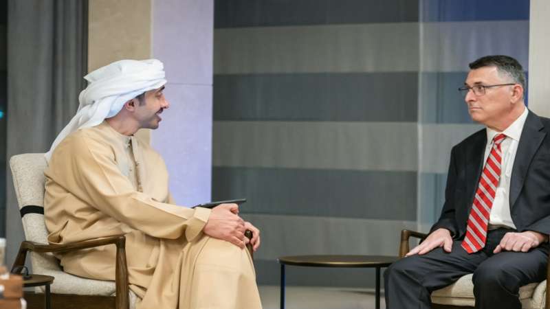  الشيخ عبد الله بن زايد ونظيره الإسرائيلي جدعون ساعر
