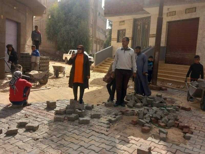 محافظ أسيوط: مواصلة أعمال تركيب بلاط الإنترلوك بالشوارع الضيقة بمركز أبنوب