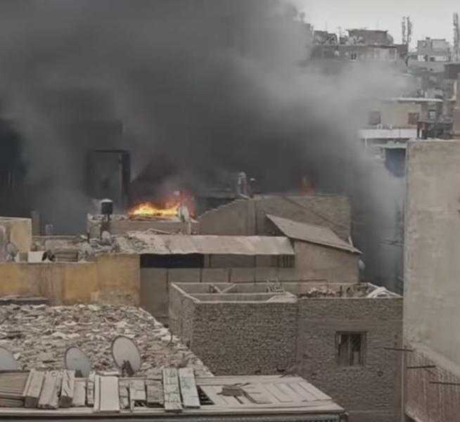 تفاصيل حريق مول تجارى فى العتبة l صور