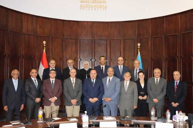 رئيس جامعة الإسكندرية يستقبل وفد جامعة فيرجينيا تك الأمريكية لبحث سبل التعاون المشترك