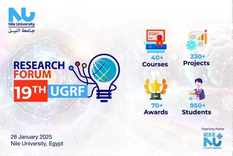 تنافس 230 مشروع بحثي في النسخة الـ 19 من ملتقى البحوث النصف سنوي لطلاب البكالوريوس بجامعة النيل