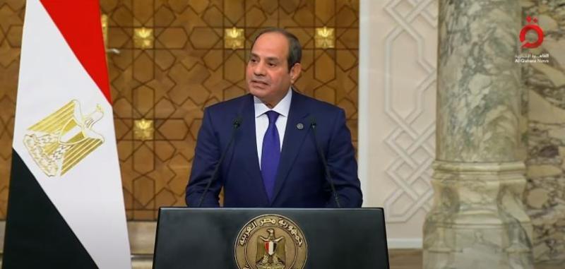 السيسي: حل الدولتين هو الأساس للقضية الفلسطينية