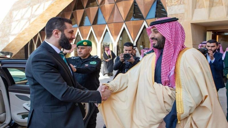 ولي العهد السعودي يستقبل الرئيس السوري