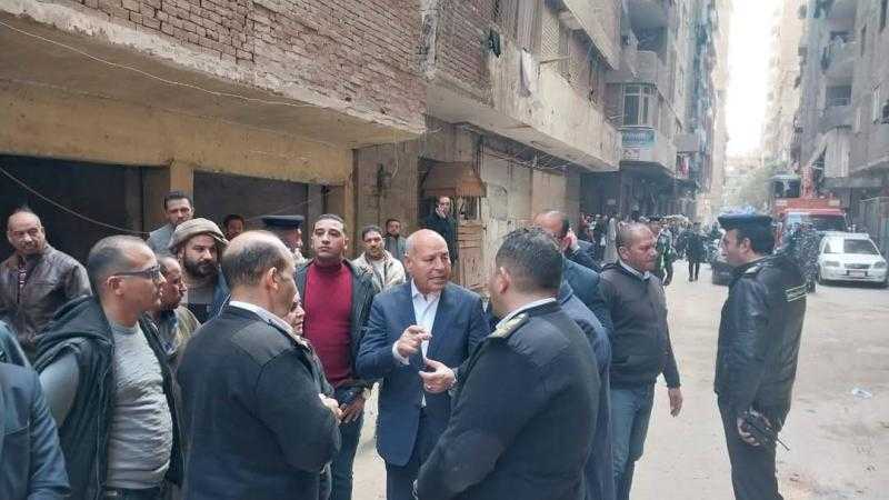 محافظ القاهرة يشرف على أعمال إزالة عقار مخالف مكون من ١٨ دورا بشارع الهادي البشير بحى السلام أول