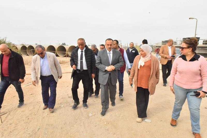 محافظ أسيوط يتفقد أعمال تطوير محطة عرب المدابغ (1) بطاقة 105 ألف متر مكعب / يوم وبتكلفة 600 مليون جنيه
