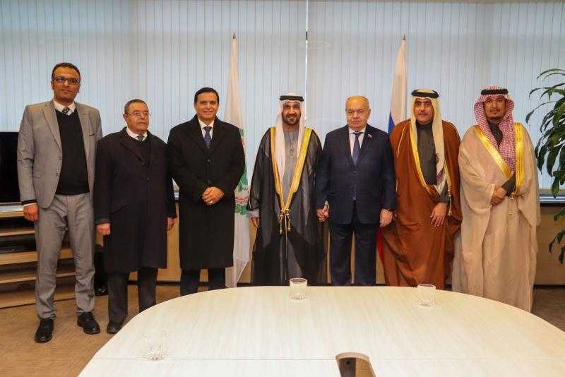 رئيس مجموعة الصداقة بين المجلس الروسي وبرلمانات الدول العربية يستقبل رئيس البرلمان العربي