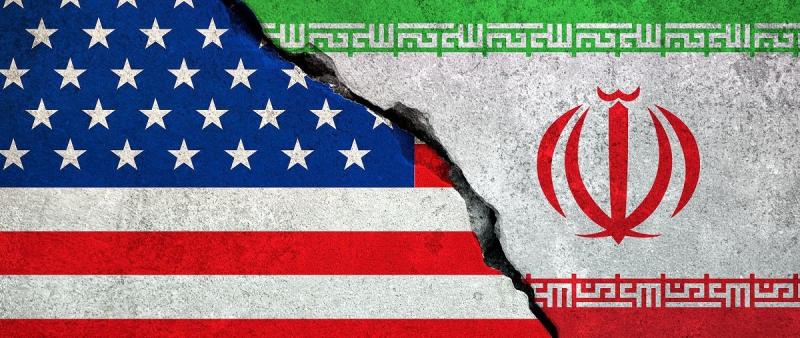 علم إيران وأمريكا