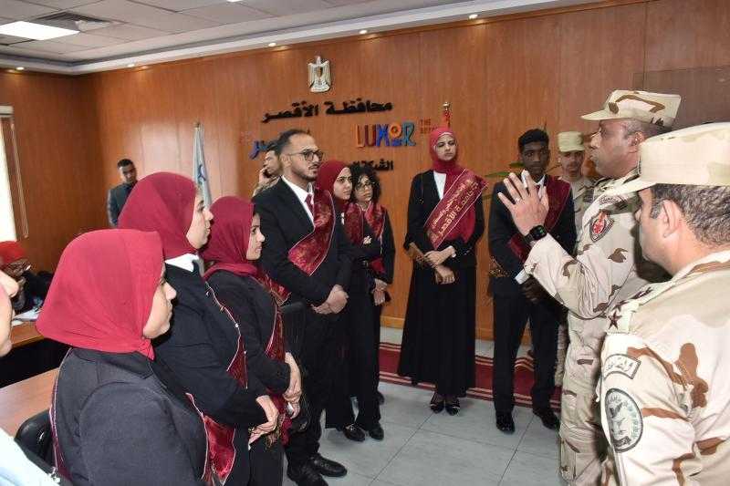 طلاب جامعة الأقصر يشاركون في التدريب العملي المشترك ”صقر 146” لمجابهة الأزمات والكوارث