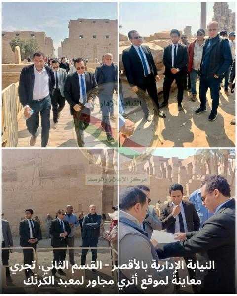 قرارات النيابة الإدارية في حادث سقوط حجر أثري بمنطقة معبد الكرنك