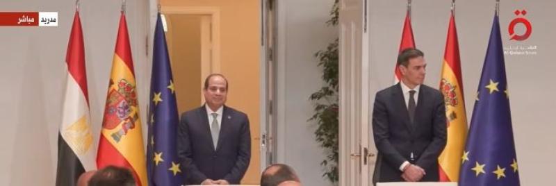 السيسي ورئيس وزراء إسبانيا يشهدان التوقيع على عدد من مذكرات التعاون