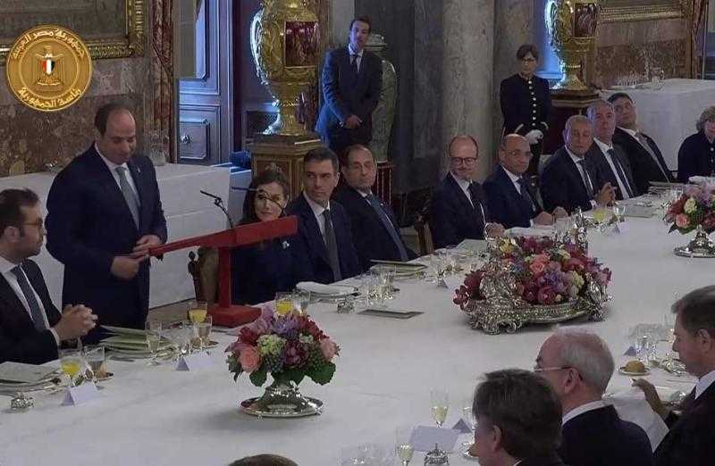 الرئيس السيسي يلتقي ملك إسبانيا.. ويلقي كلمة خلال مأدبة غداء على شرف زيارته لمدريد
