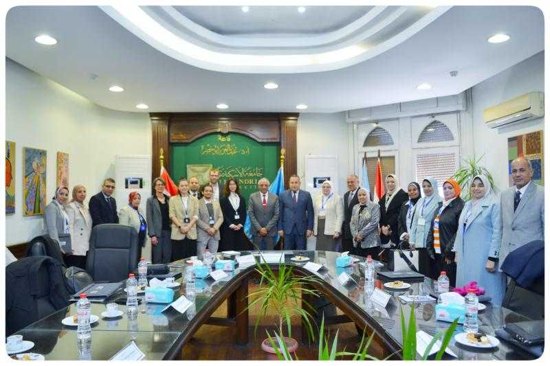 رئيس جامعة الإسكندرية يستقبل فريق هيئة الاعتماد الألمانية لاعتماد برنامج بكالوريوس التمريض دولياً