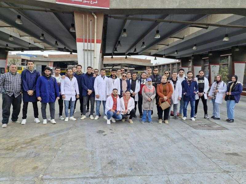 طلاب برنامج تكنولوجيا الأوتوترونكس بجامعة الدلتا التكنولوجية فى زيارة علمية ميدانية لهيئة النقل العام بالقاهرة