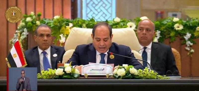 السيسي: مخطط التهجير تتصدى له مصر إيمانًا بموقفها التاريخي الداعم لحقوق الشعب الفلسطيني