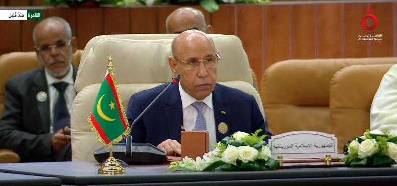 رئيس موريتانيا: ندعم جهود مصر ونرفض أي تهديد لأمن الدول العربية