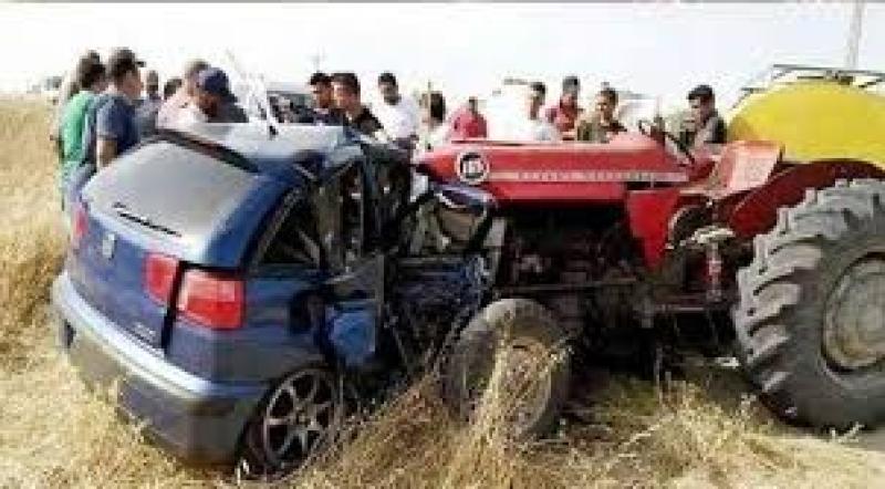 إصابة 6 أشخاص في حادث تصادم بالغربية