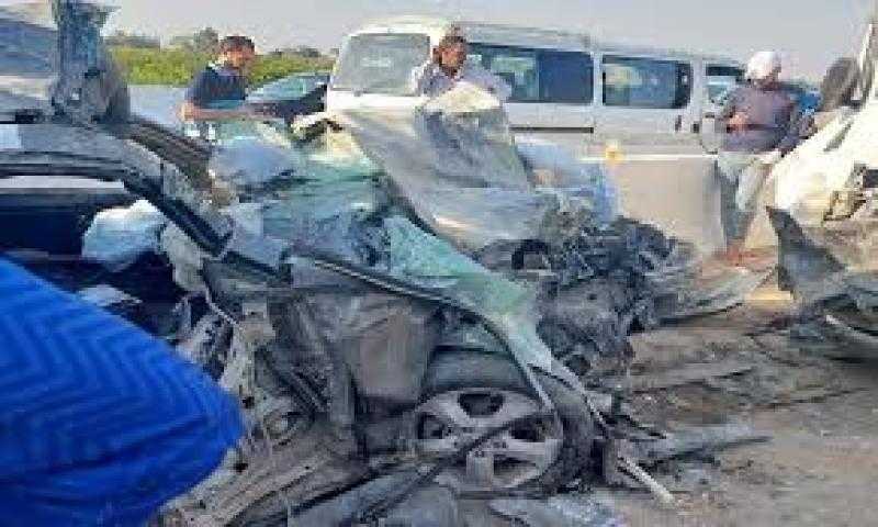 تفاصيل حادث تصادم مروع بين 3 سيارات بقنا