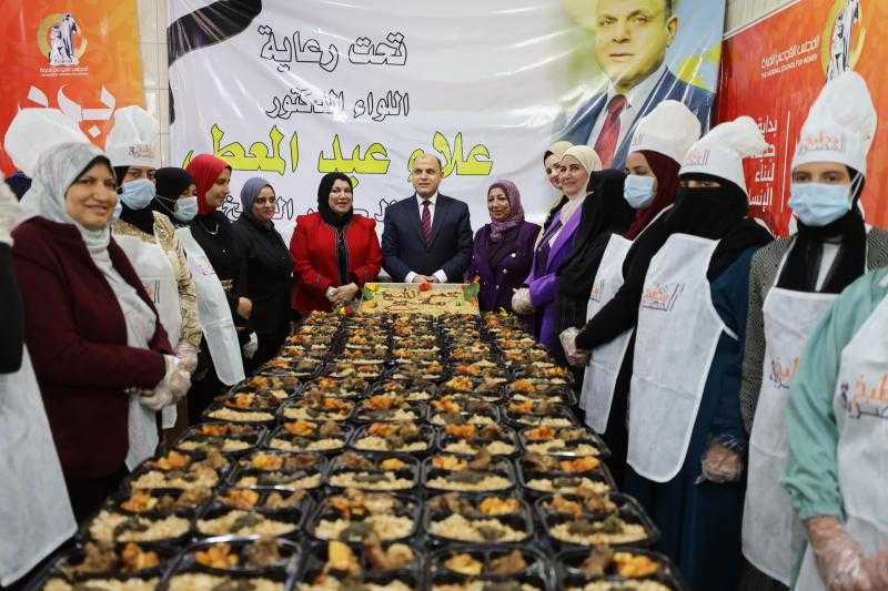 محافظ كفرالشيخ يتفقد مبادرة مطبخ المصرية بإيدين بناتها وجبات إفطار للأسر الأولى بالرعاية