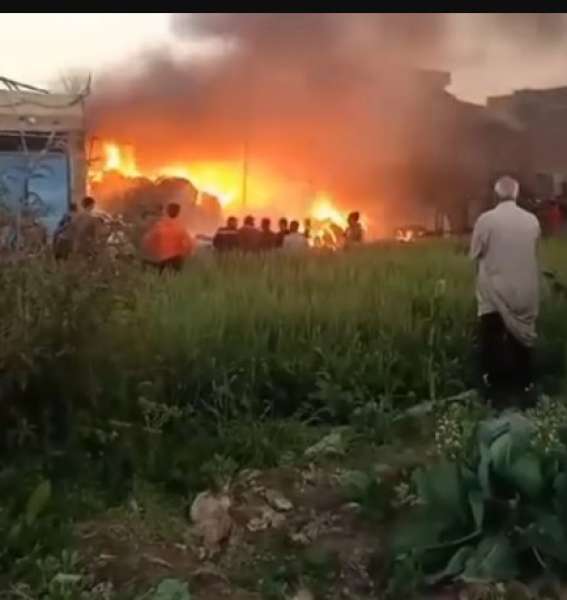حريق مصنع 