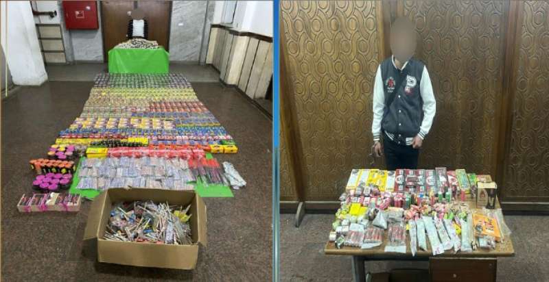 ضبط عاطلين بحوزتهما 137 ألف قطعة ألعاب نارية 