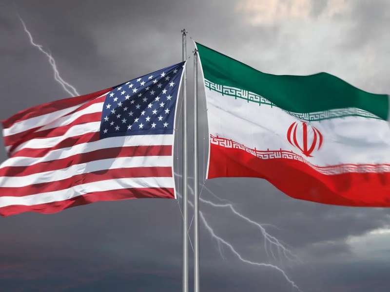 علم إيران وأمريكا