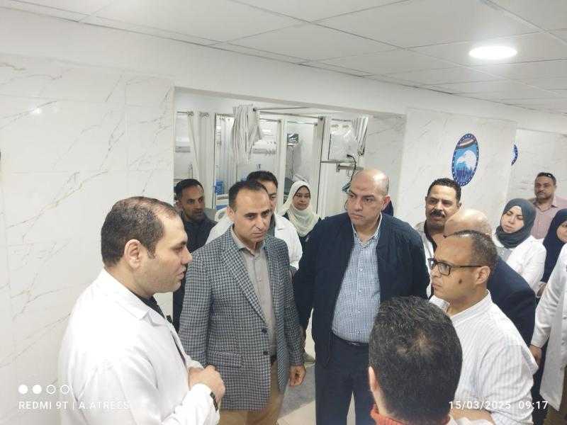 رئيس الإدارة المركزية للطب العلاجي ووكيل صحة الشرقية يتفقدون الخدمة بمستشفى منيا القمح المركزي